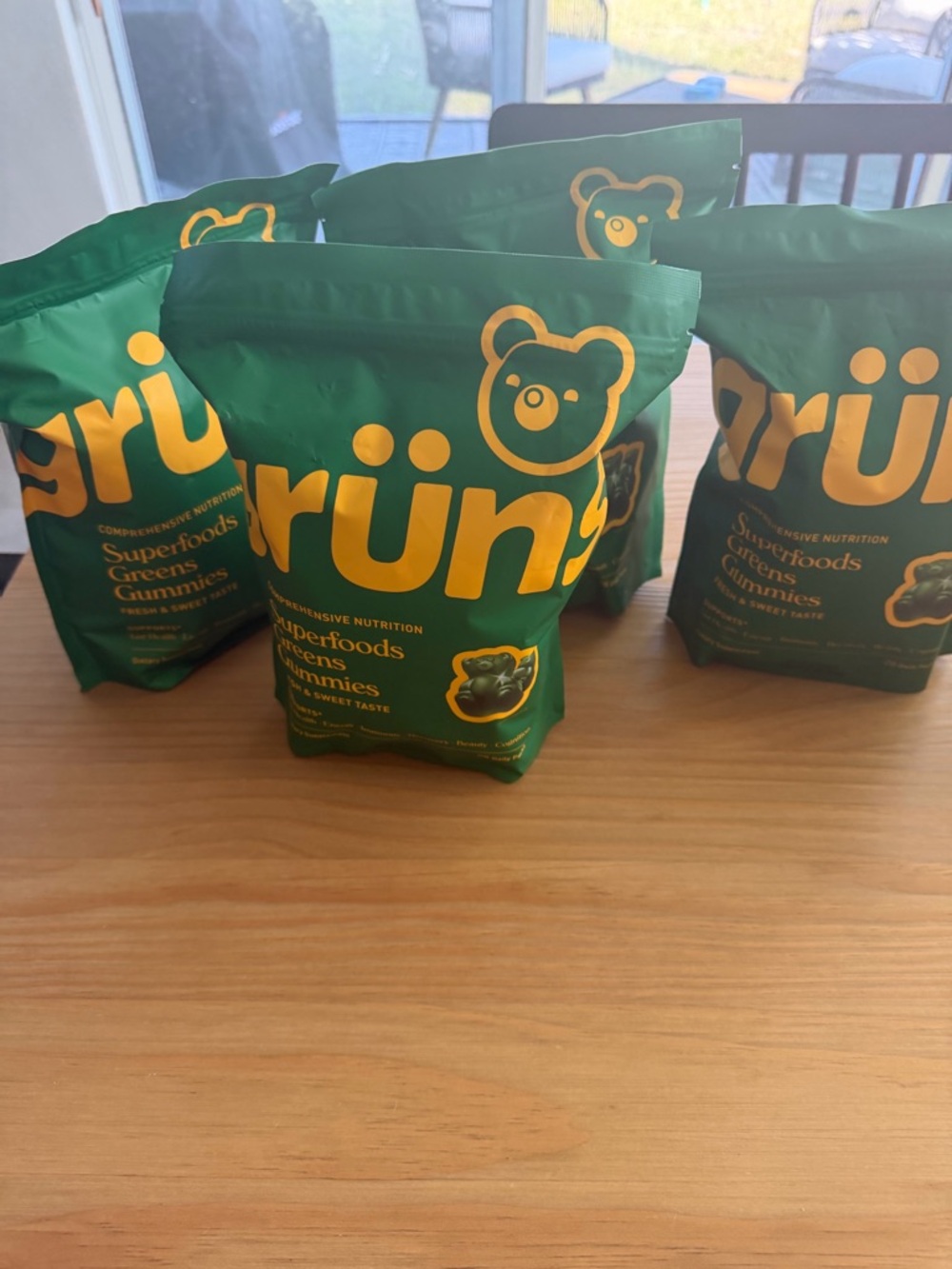 Gruns! $30- pack or $100 for all Superfoods Greens Gummies - Green & Yellow Pack